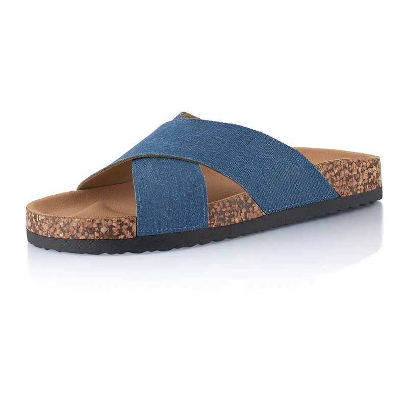 Pantoletten mit Kork-Fußbett
