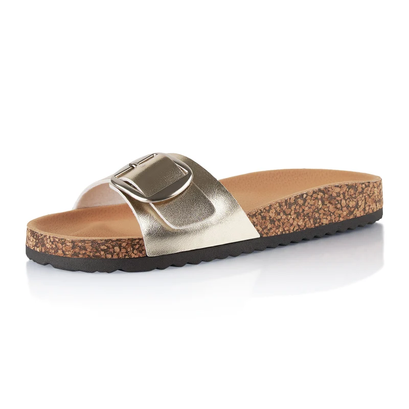 Pantoletten mit Kork-Fußbett