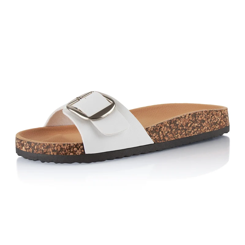 Pantoletten mit Kork-Fußbett