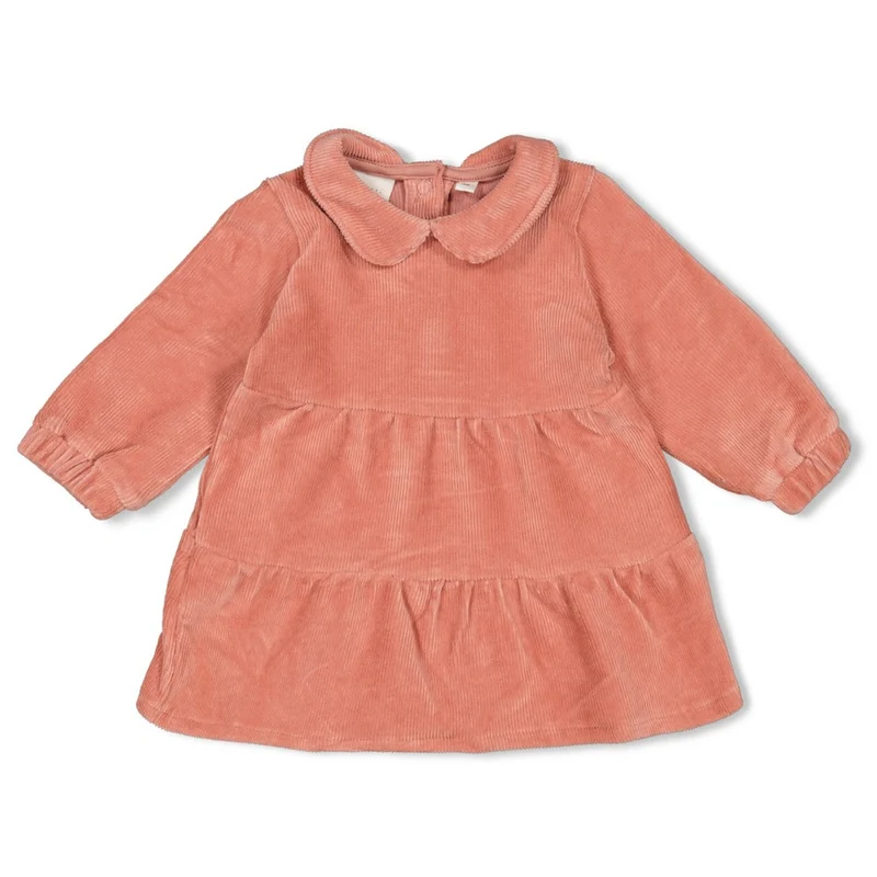 Geripptes Kleid Samt - Woodland Bloom