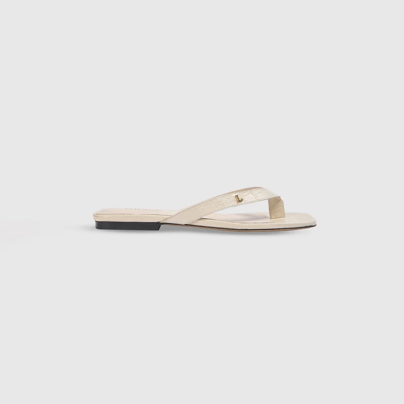 Brielle Zehenstegsandalen - Crèmefarben