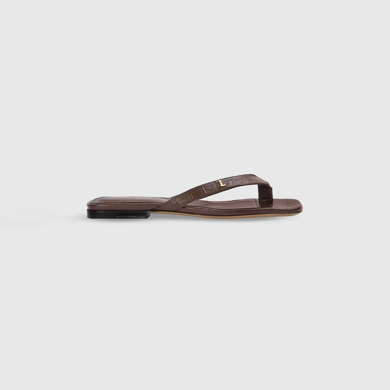 Brielle Zehenstegsandalen - Schokolade