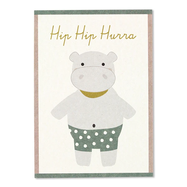Postkarte Hippo - von ava&yves