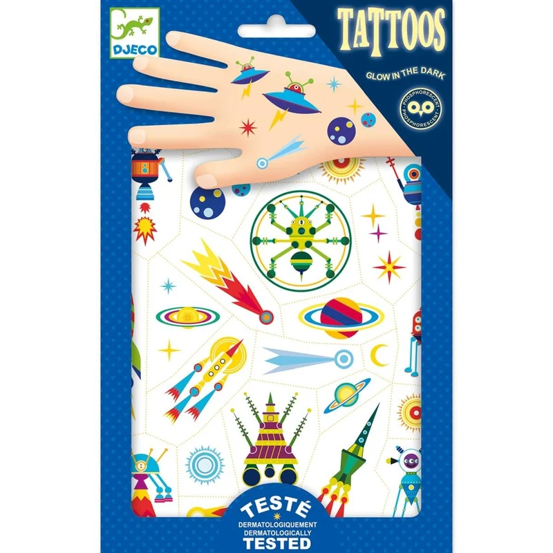 Tattoos Weltraum Kuriosität - von Djeco