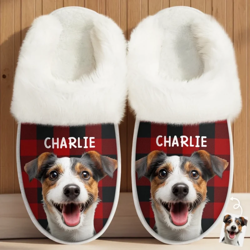 Personalisierte Foto Pantoffeln Mit Fellfutter – Individuelle Weihnachts- Und Geburtstagsgeschenke Für Hunde- Und Katzenliebhaber, Hundeeltern Und Katzenbesitzer – Liebe In Jedem Pfotenabdruck