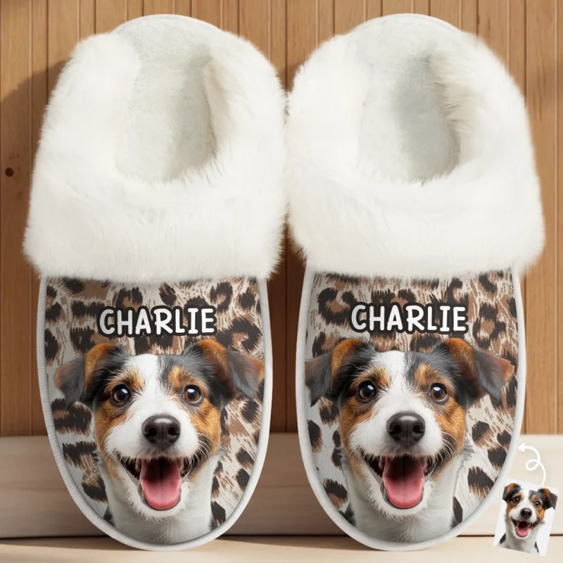 Personalisierte Foto Pantoffeln Mit Fellfutter – Individuelle Weihnachts- Und Geburtstagsgeschenke Für Hunde- Und Katzenliebhaber, Hundeeltern Und Katzenbesitzer – Mein Bestes Pfotenleben