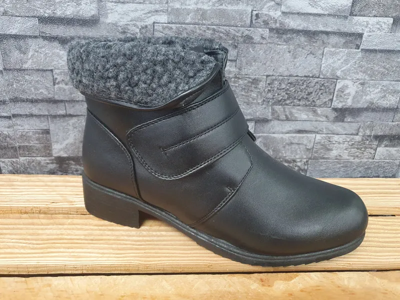 Scandi Damen Winter Stiefelette 1 x Klett Schweiz Gefüttert