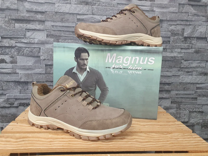 Magnus Herren Halbschuhe Herbst Winter Schuhe Gefütert Braun