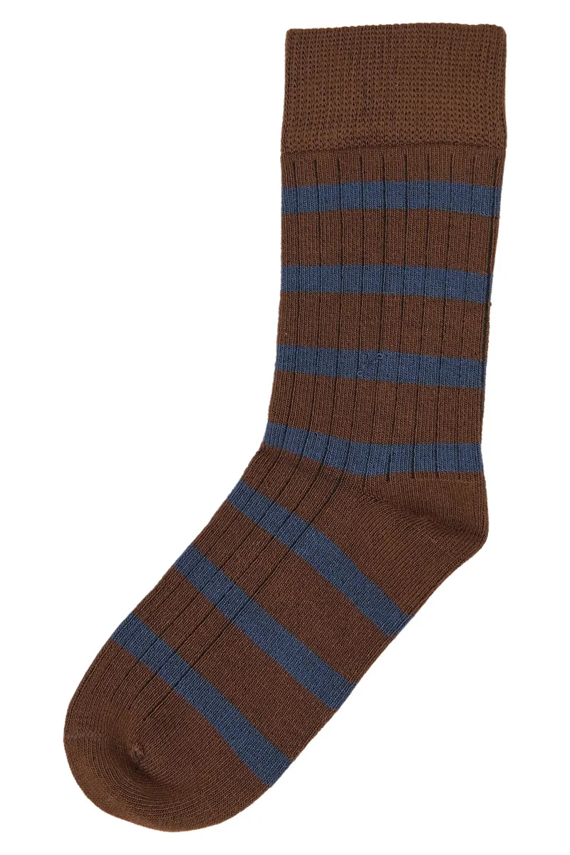 MINIPOP Bambus Socken - schoko / blau