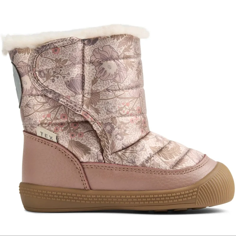 WHEAT TEX Stiefel DELANEY WF389-02 - altrosa / Blümchen / Glitzer