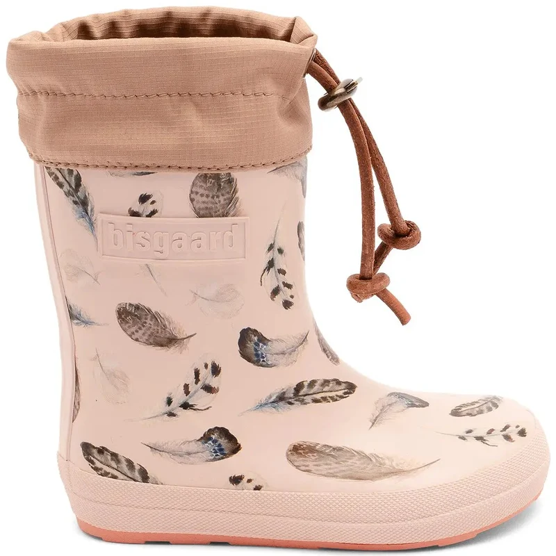 BISGAARD Barfuß Thermo Gummistiefel 92024-5135 - créme / beige / Federn