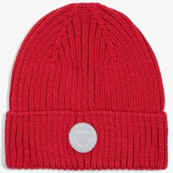 VIKING Mütze PLAY WOOL RIB BEANIE - rot
