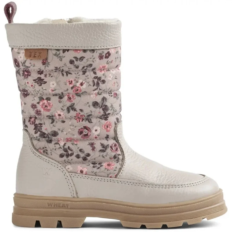 WHEAT TEX Stiefel KOA WF691-02 - hellgrau / Blümchen