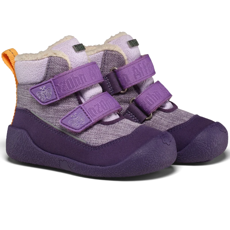 AFFENZAHN TEX Stiefel VEGAN SNUGGY SCHMETTERLING - lila / flieder / orange