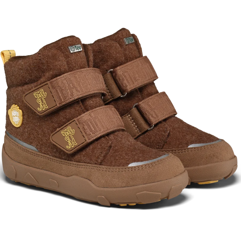 AFFENZAHN TEX Stiefel COMFY WOLLE TIGER - braun / gelb