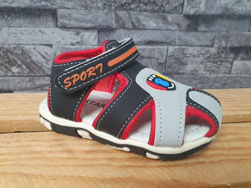 Baby Sandalen Sandalette 1x Klett Sommerschuhe Strandsandalen Schwarz & Blau & Grün
