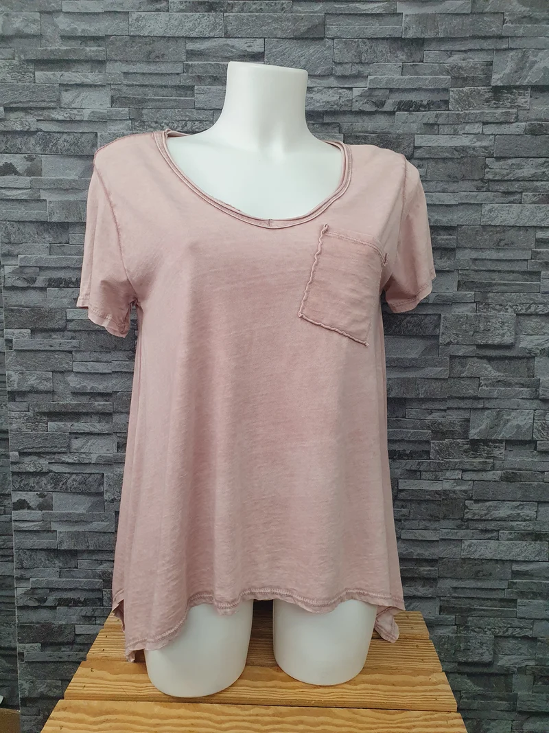 Made In Italy Shirt Rosa Vintage Einheitsgröße Größe 38-42