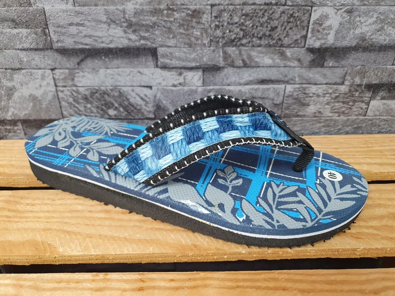 Herren Flip Flops Strandschuhe Sommer Badelatschen Blau & Braun & Schwarz
