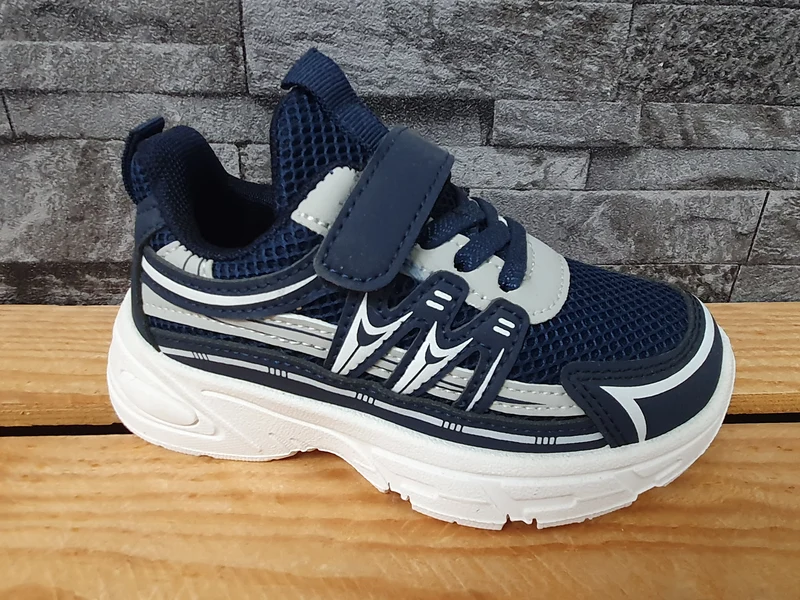 Kinder Sneaker Schuhe Freizeitschuhe Sportschuhe Textil 1 x Klett Blau