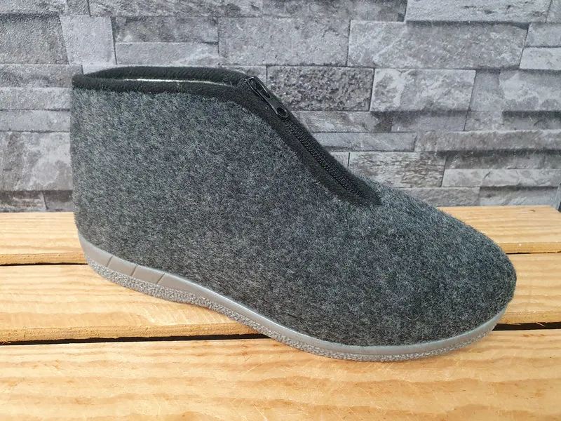 Herren Magnus Hausschuhe Boots Reißverschluss Gefüttert