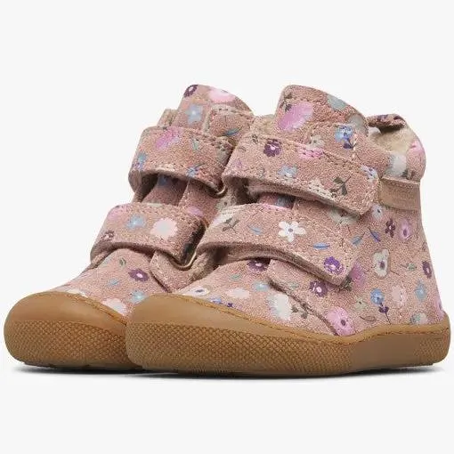 NATURINO Barfuß Stiefel WIGGHI - altrosa / Blümchen