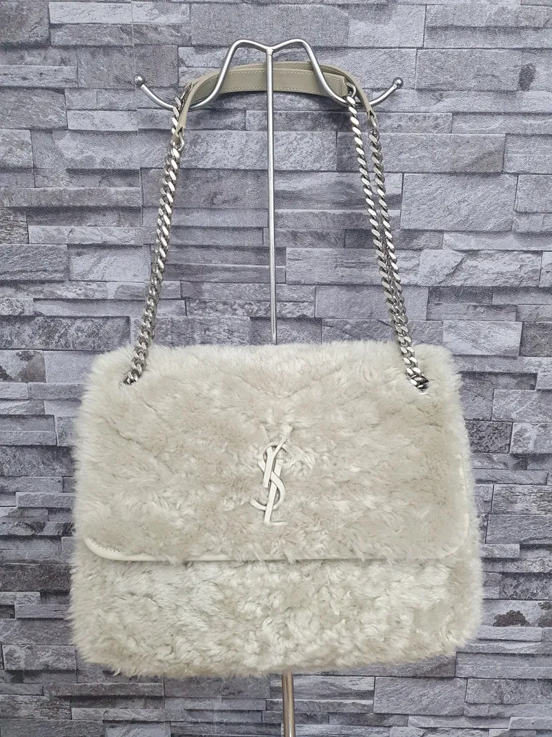 NEU! Original Saint Laurent YSL Niki Medium Schultertasche Hobo Bag Shearling NP 2950