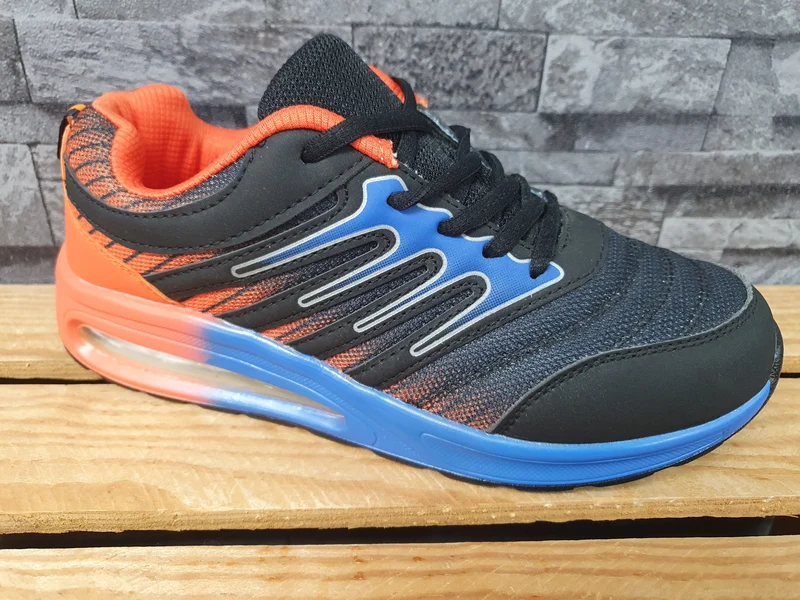 Kinder Sneaker in Blau & Schwarz Schuhe Freizeitschuhe Gr. 38,39