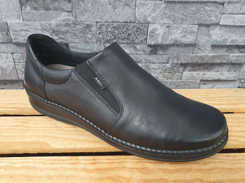 Damen Axel Comfort Leder Gesundheitsschuhe Weite H Schwarz Gr.42