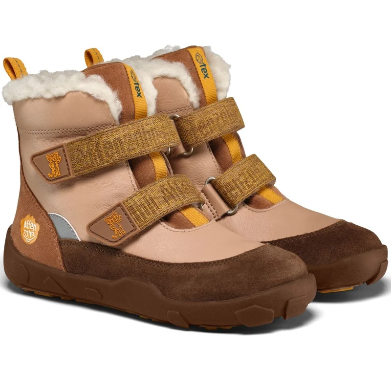 AFFENZAHN TEX Stiefel LEDER WINTY PONY - braun / beige