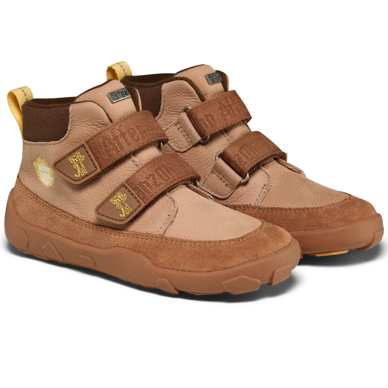 AFFENZAHN TEX Knöchelschuh LEDER FRIENDY TIGER - braun / gelb
