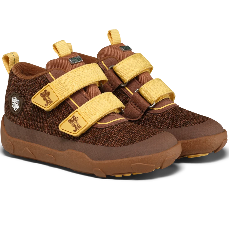 AFFENZAHN TEX Knöchelschuh KNIT HAPPY TIGER - braun / gelb