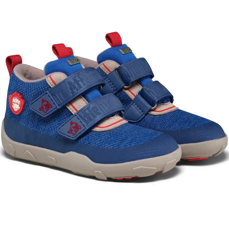 AFFENZAHN TEX Knöchelschuh KNIT HAPPY WAL - blau / grau / rot