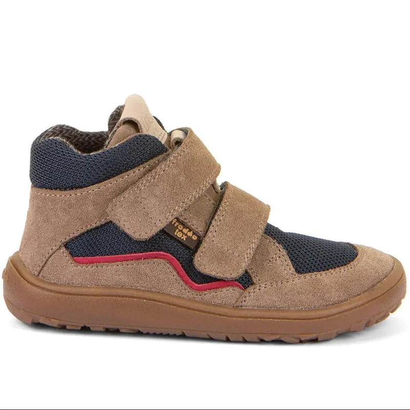 FRODDO TEX Barfuß Knöchelschuh G3110266-6 - sand / blau / rot