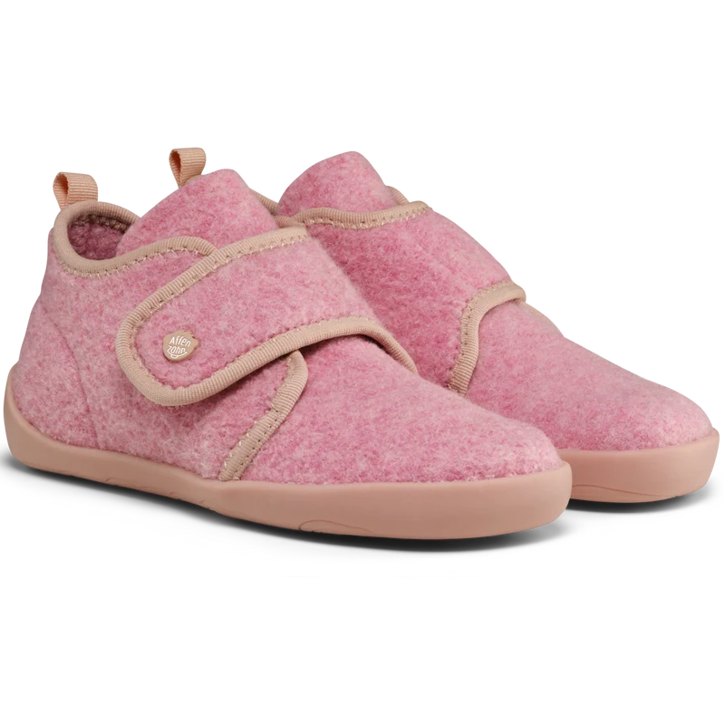 AFFENZAHN Hausschuh WOLLE PURY REH - rosa