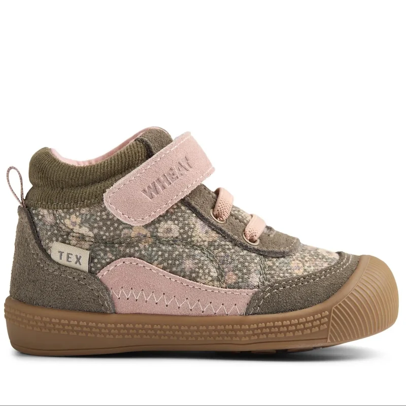 WHEAT TEX Knöchelschuh TODY WF705-02 - grau / rosa / Streublümchen