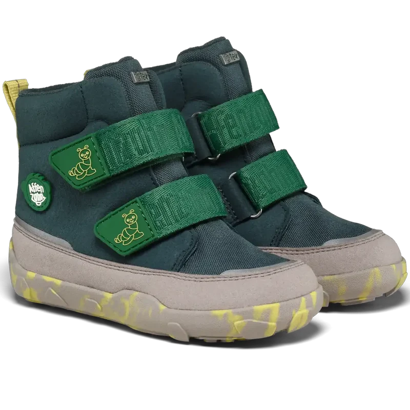 AFFENZAHN TEX Stiefel VEGAN COMFY RAUPE - petrol / grün / grau