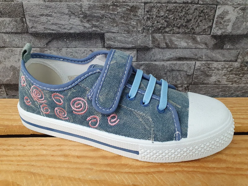 Slobby Mädchen Sneaker Sportschuhe Freizeitschuhe Jeansblau Pink 1 x Klett