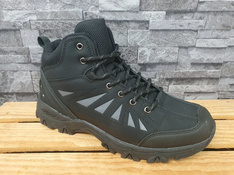 Herren Trekkingschuhe Wanderschuhe Winterboots Schwarz