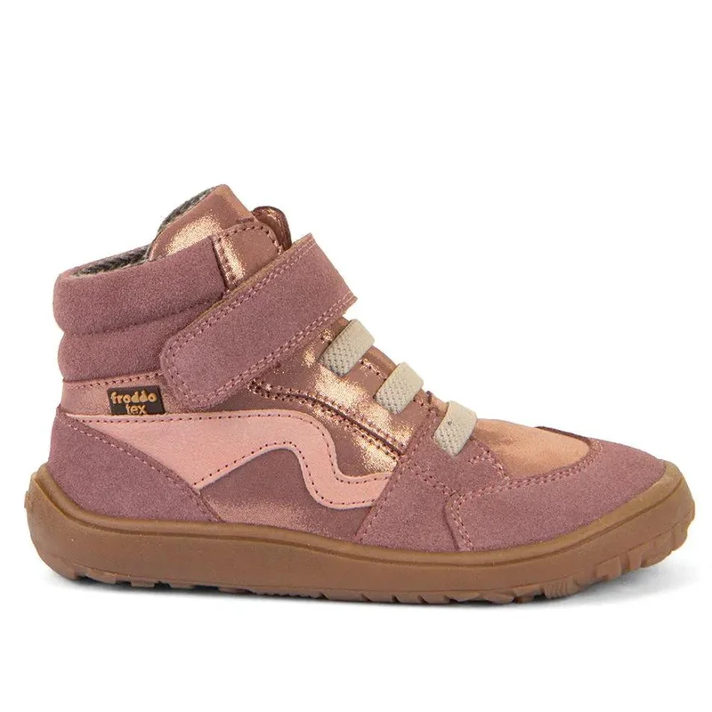 FRODDO TEX Barfuß Knöchelschuh G3110265-6 - altrosa / rosa