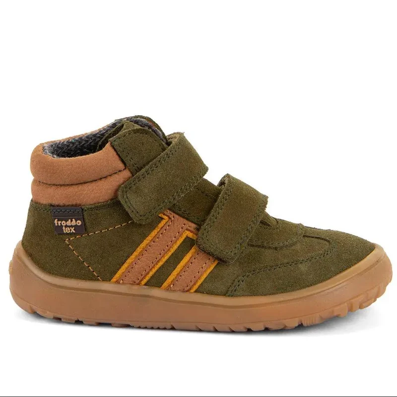 FRODDO TEX Barfuß Knöchelschuh G3110285-5 - oliv / cognac