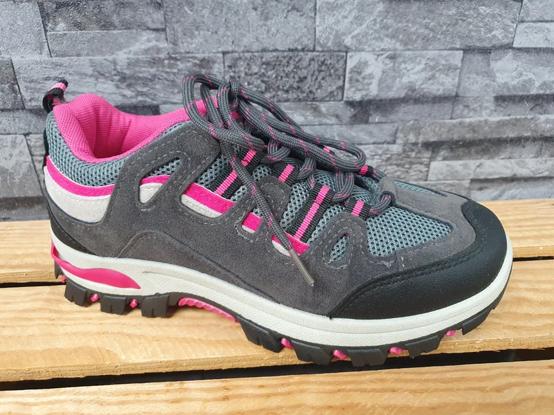 Damen Schuhe Grau Pink Wanderschuhe Freizeitschuhe Größe 37-39