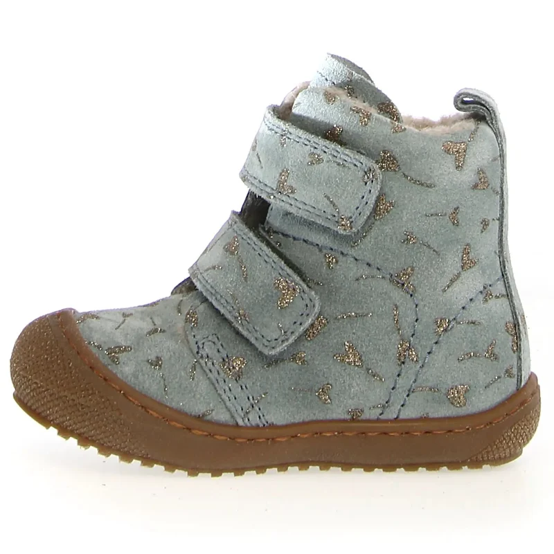 NATURINO Stiefel BUBBLE - mintgrün / goldene Herzen