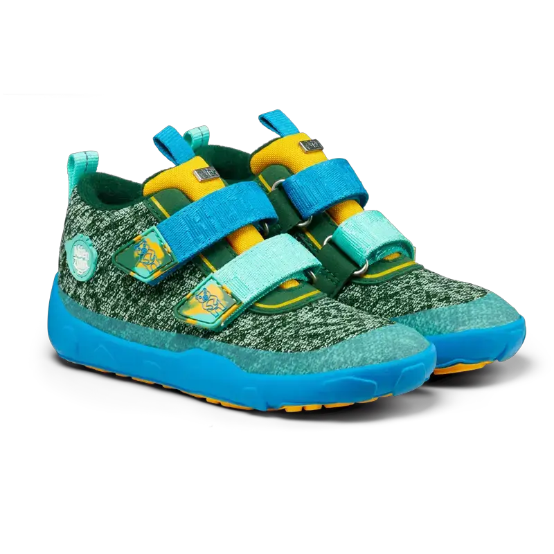 AFFENZAHN TEX Knöchelschuh HAPPY BÄR - blau / grün / gelb