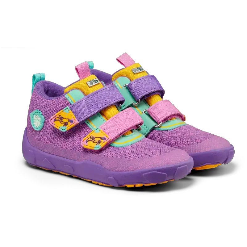 AFFENZAHN TEX Knöchelschuh HAPPY KREATIV TUKAN - lila / gelb / türkis