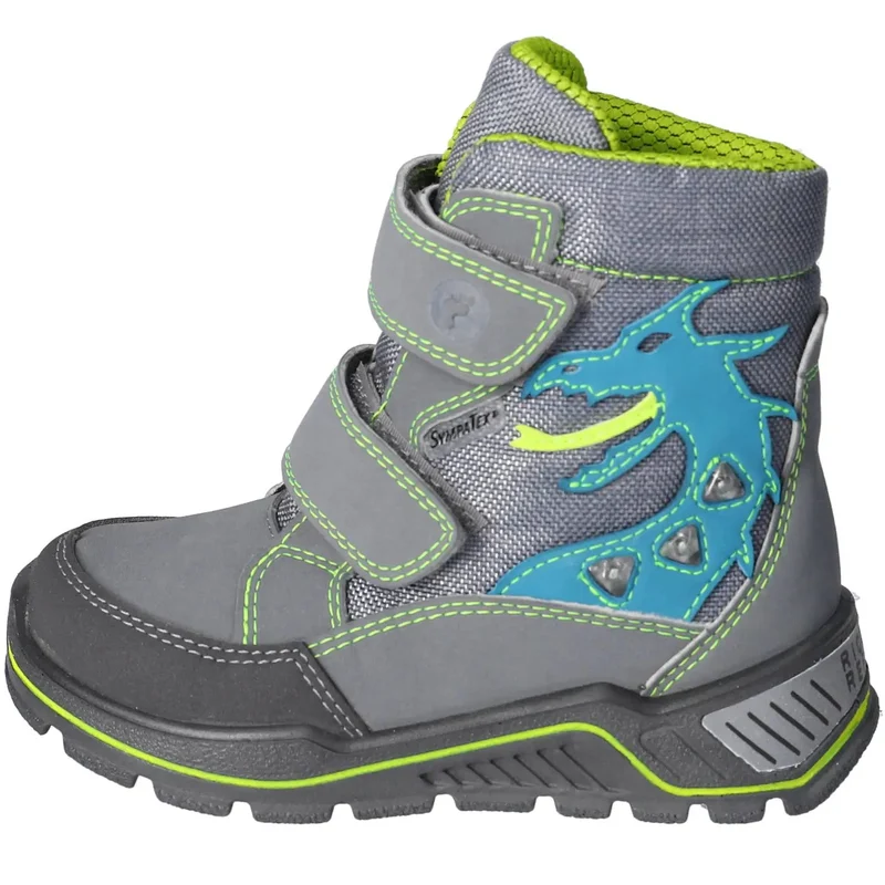 RICOSTA SYMPA-TEX BLINKER Stiefel GRISU 5300302/450 - grau / türkis / neongrün / Drache