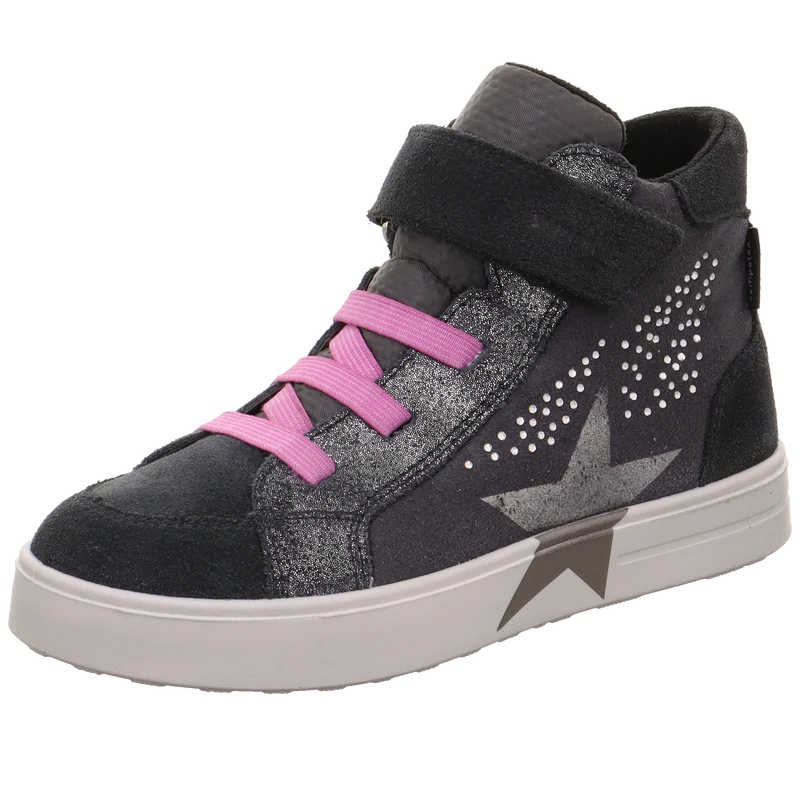 SUPERFIT SYMPA-TEX Knöchelschuh STELLA 811/20 - dunkelgrau / pink / Nieten