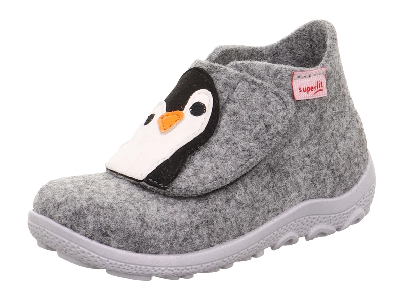 SUPERFIT Hausschuh HAPPY 6295-20 - hellgrau / Pinguin
