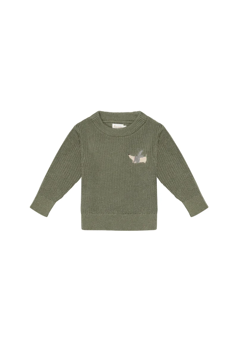 Chunky Knit Pullover 'little dog'