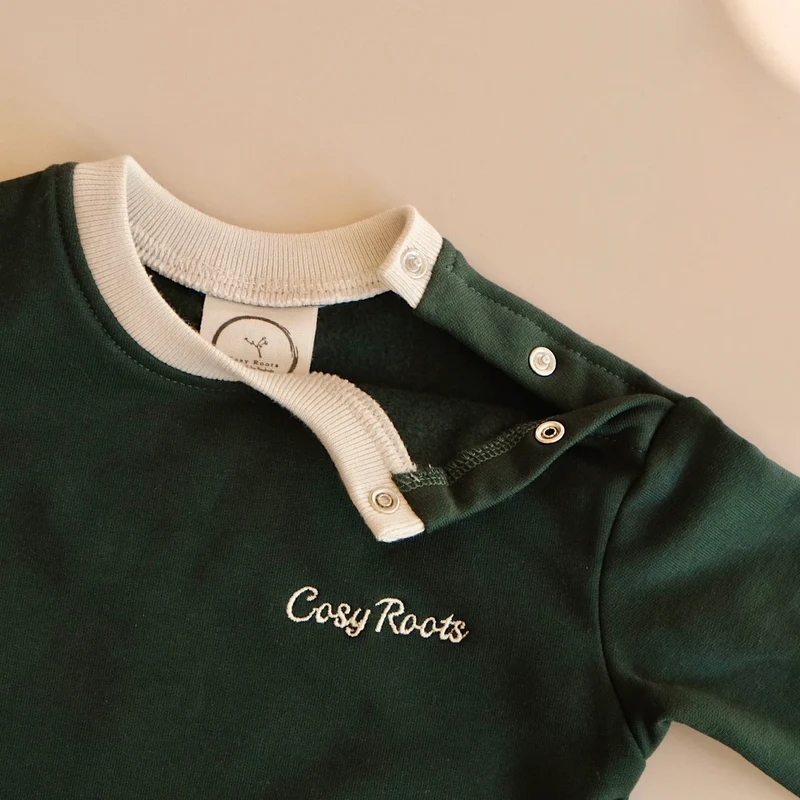 Cosy Roots Family Sweatshirt Kids - Vintage Green
