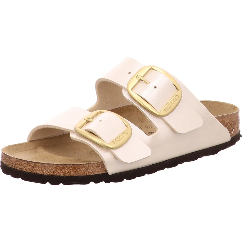 Birkenstock Pantolette Arizona Big Buckle offwhite